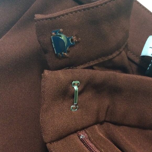 LULU'S XS Posh Promotion Brown Twill High Rise Tapered Trouser Pants NEW B172 - Picture 11 of 12